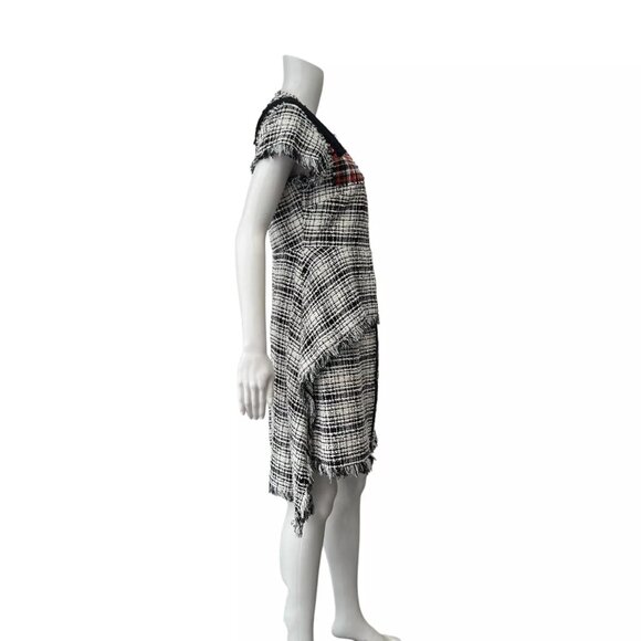 855 Sonia Rykiel Multi-Color Tweed Dress size 8/FR 40 Faux 2 Piece Sheath - Picture 5 of 11